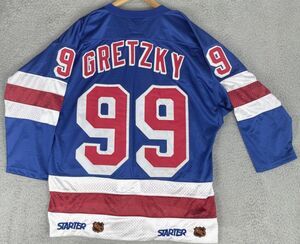 VTG Starter Center Ice Authentic Jersey Wayne Gretzky #99 Rangers Mens 48 Blue